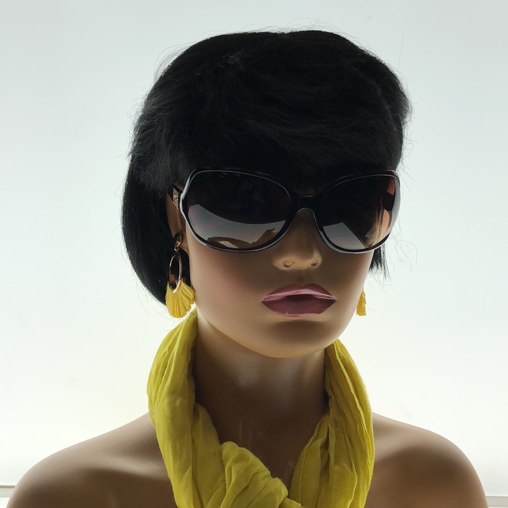 Oleg Cassini Huge Round Tortoise Shell Frame Medi… - image 7